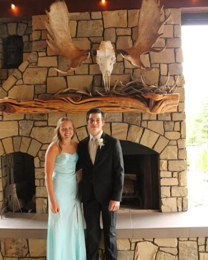 A female in Longview going to prom with her fresh spray tan